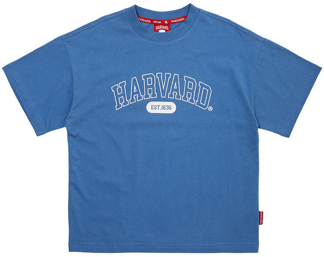 하버드키즈 아동용 통기성 베이직 바시티 반팔 티셔츠 HJCCHSE24203