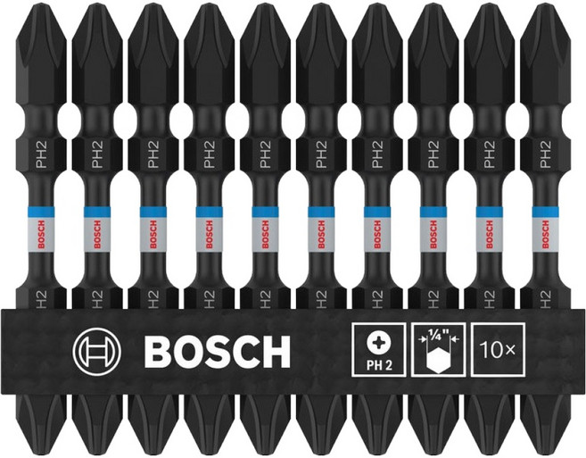 보쉬 PRO 토션비트 PH2 6.35 x 65 mm 2608522405, 10개