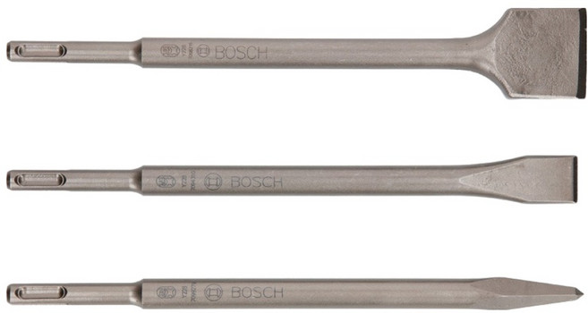 보쉬 포인트 + 플랩 + 스페이드 치즐 세트 SDS+ 2607019457, 1세트