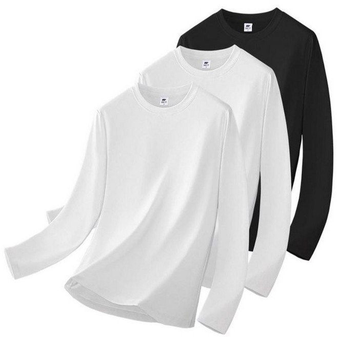 엠씨티 남녀공용 드라이 기능성 쿨 메쉬 긴팔 라운드 티셔츠 3p 세트