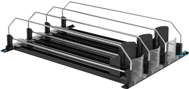 제이퀸스 냉장고 음료 자동 정렬 트레이 3단, 블랙, 1개