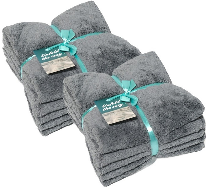 위더스 헤어드라이 포그니 극세사 타월, 그레이, 10개