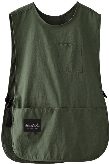 깨비다 방수 조끼 앞치마 롱 ver, 딥카키, 1개