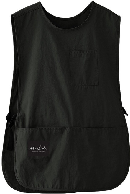 깨비다 방수 조끼 앞치마 롱 ver, 블랙, 1개