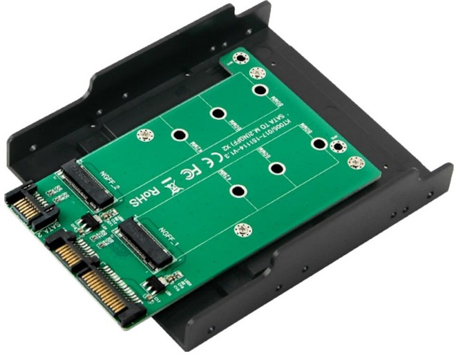 Coms SATA 轉接器 M.2 NGFF SSD KEY B M 2埠轉SATA 22P SATA 7P 3.5支架, 1個, KS975