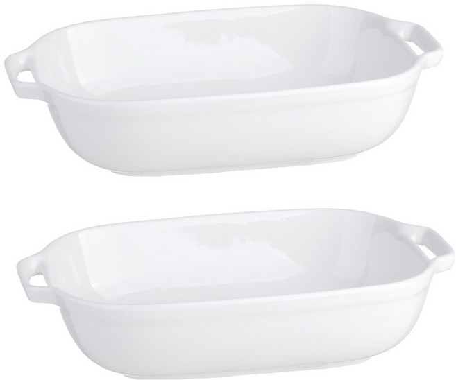 플라라 투핸들 오븐볼 대, 화이트, 2개