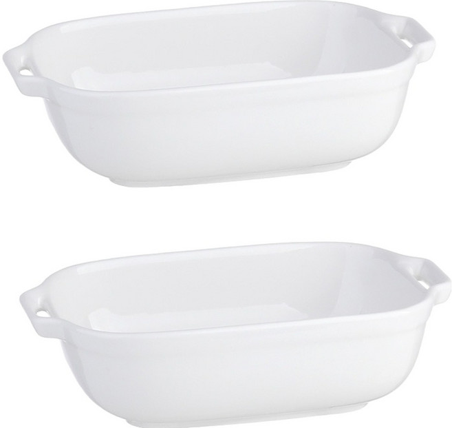 플라라 투핸들 오븐볼 중, 화이트, 2개