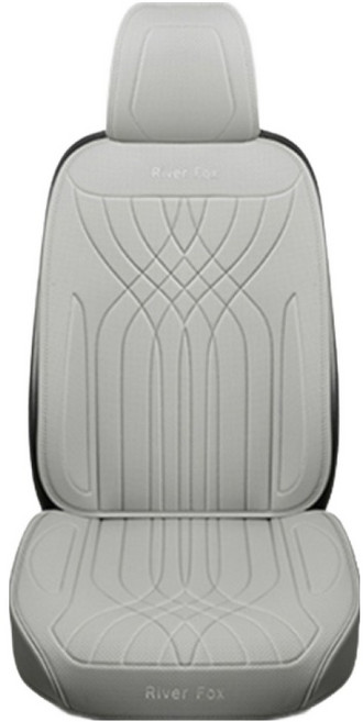 리버폭스 차량용 럭셔리 풀커버 타공 가죽 2025년형 방석 + 등받이 세트 소형, 미스티그레이, 1세트