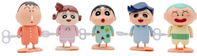 짱구 꿈꾸는 파자마 태엽피규어 5종 세트, 혼합색상, 1세트