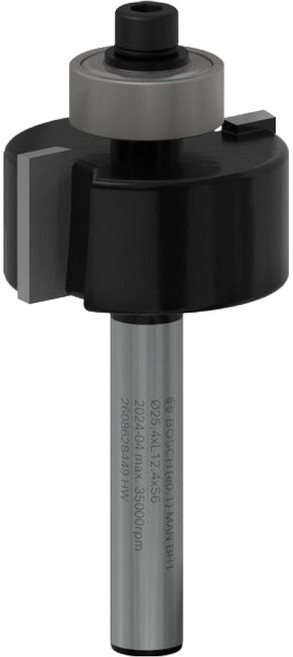 BOSCH 博世 路達修邊機邊槽銑刀 25.4 x 12.4 x 54 x 6 mm 2608628449, 1個