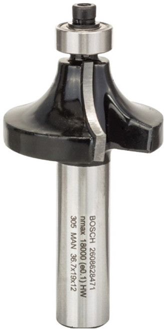 보쉬 루터 트리머 비트 라운드오버 36.7 x 19 x 70 x 12 x 12 mm 2608628471, 1개
