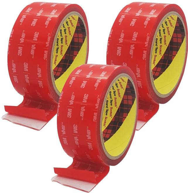 브이에이치비 쓰리엠 초강력 아크릴폼 투명 양면테이프 40mm x 1.5m, 3개