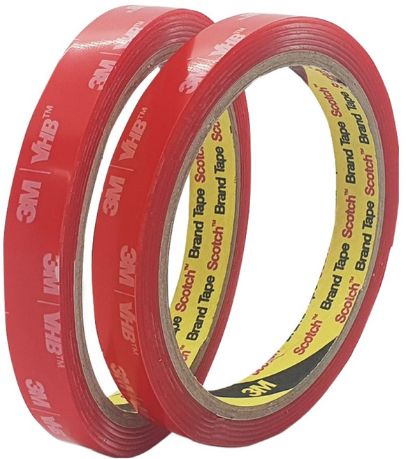 브이에이치비 쓰리엠 초강력 아크릴폼 투명 양면테이프 12mm x 1.5m, 2개