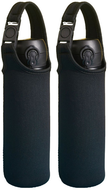 데이리듬 텀블러 보온보냉 손잡이 파우치 750ml, 블랙, 2개
