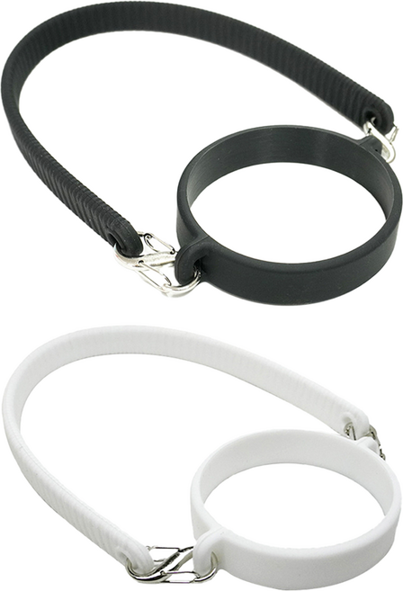 JUSTPICK 실리콘 텀블러 스트랩 2종 세트, 화이트, 블랙, 1세트