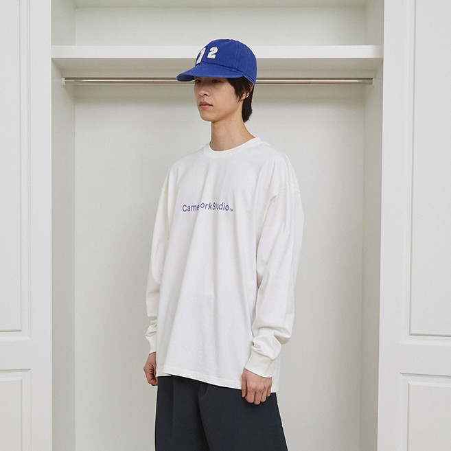 CAMEL WORK 男士 Camel 字母 Logo 長袖T恤