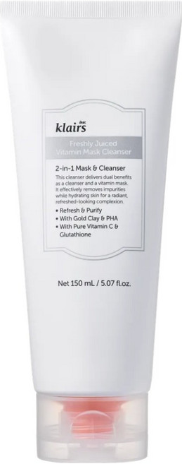 클레어스 프레쉴리 쥬스드 비타민 팩 마스크클렌저, 150ml, 1개
