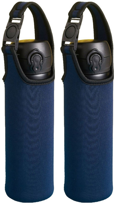 데이리듬 텀블러 보온보냉 손잡이 파우치 420ml, 네이비, 2개