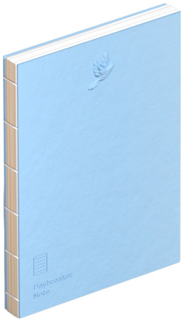 모트모트 데이브레이커 양장노트 A6 7mm 라인, 샌드블루, 1개