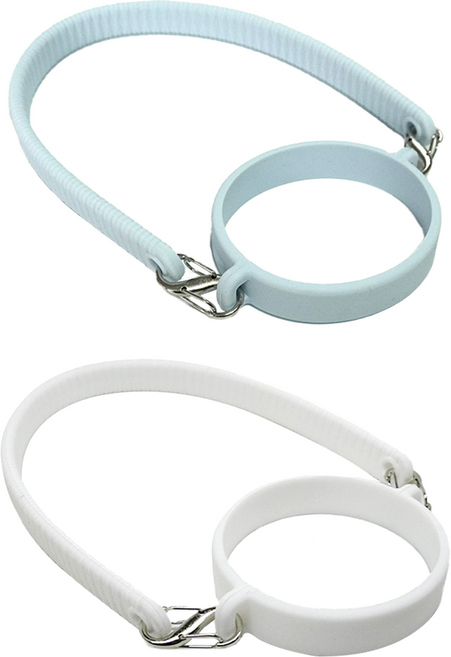 JUSTPICK 실리콘 텀블러 스트랩 2종 세트, 화이트, 스카이, 1세트