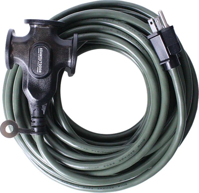 ADAMOUTDOOR 戶外延長 動力線 3孔 ADPW-EC3P10M-G 原廠保固, 軍綠色, 1條, 10m
