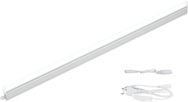 비츠온 와이드 LED T5 1200mm 40W + 연결선 + 스위치 전원선 1.5m 세트, 전구색