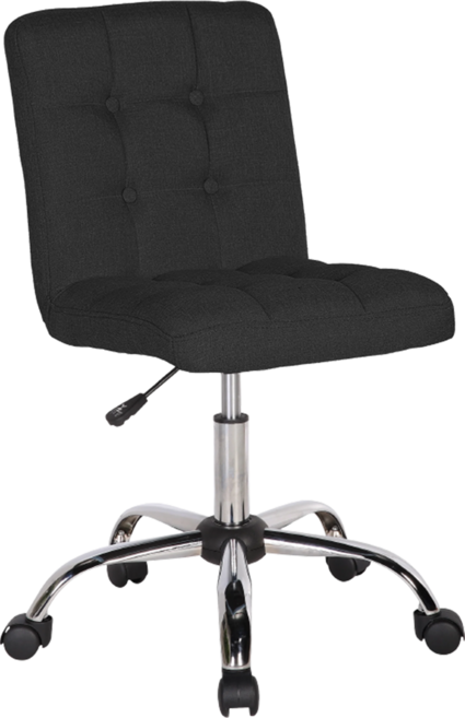 E-home Alice埃利斯可調式布面方格電腦椅 EFC001B-blk, 黑色