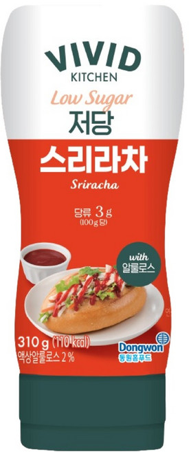 비비드키친 저당 스리라차, 310g, 1개
