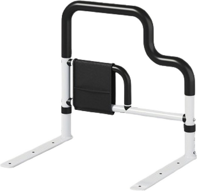 침대안전가드 낙상방지 L 높이 조절형 블랙, 1개