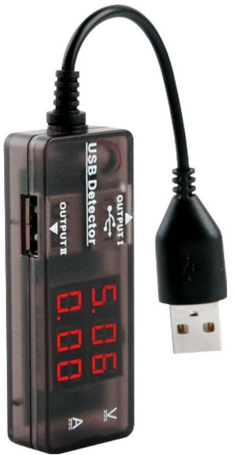 컴스 전류전압 측정 2포트 충전 상태표시 USB 테스트기 ITA669, 1개