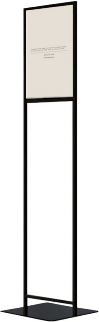 애드라벨 롱철제 POP 포스터 스탠드 고급형, 블랙