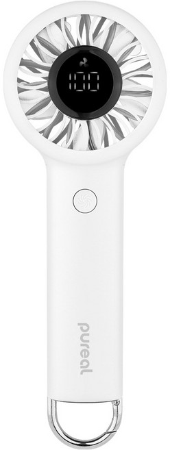 퓨리얼 무선 핸디 휴대용선풍기, PHF-H100, 화이트