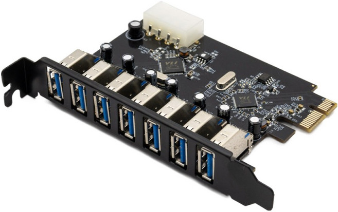 컴스마트 USB 3.0 7포트 PCI express 카드 DM847, 1개