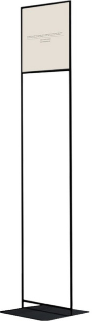 애드라벨 롱철제 POP 포스터 스탠드 고급형, 블랙