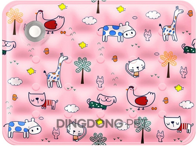 딩동펫 반려동물 애니멀 아이스 쿨매트, 핑크, 1개