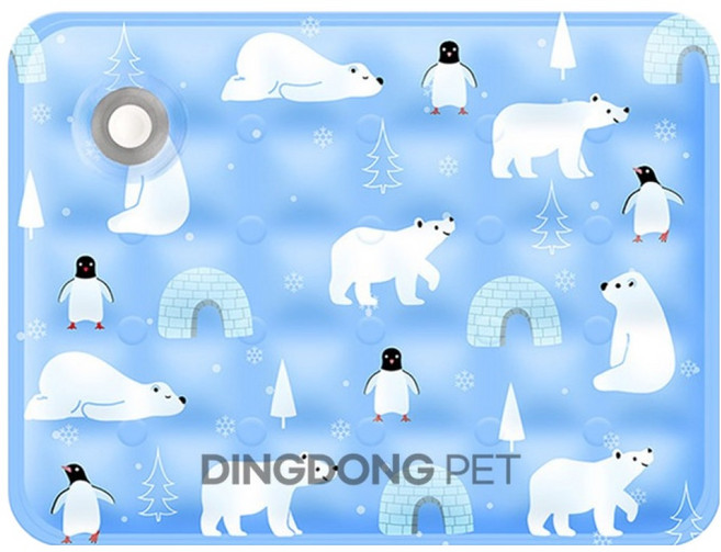 딩동펫 반려동물 애니멀 아이스 쿨매트, 블루, 1개