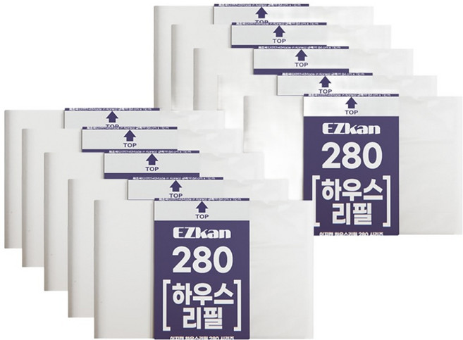 이지캔 하우스 리필 280 기저귀 쓰레기 봉투, 10개, 27L