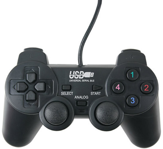 컴스 USB 조이스틱 유선컨트롤러 게임패드, 1개