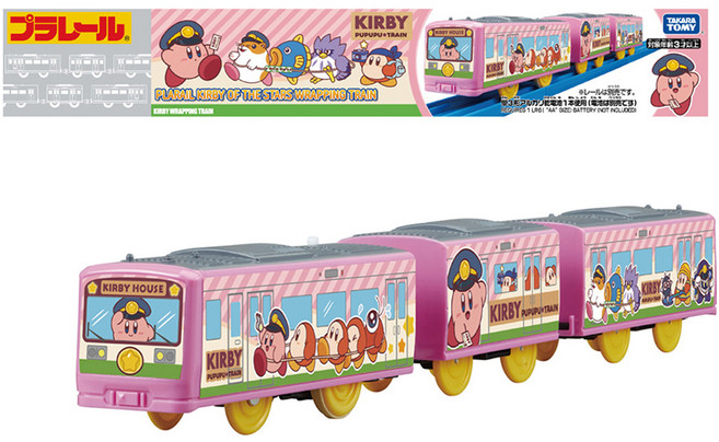 TAKARA TOMY PLARAIL 鐵道王國 T-ARTS KOREA 星之卡比 彩繪列車, 1個, 混合顏色