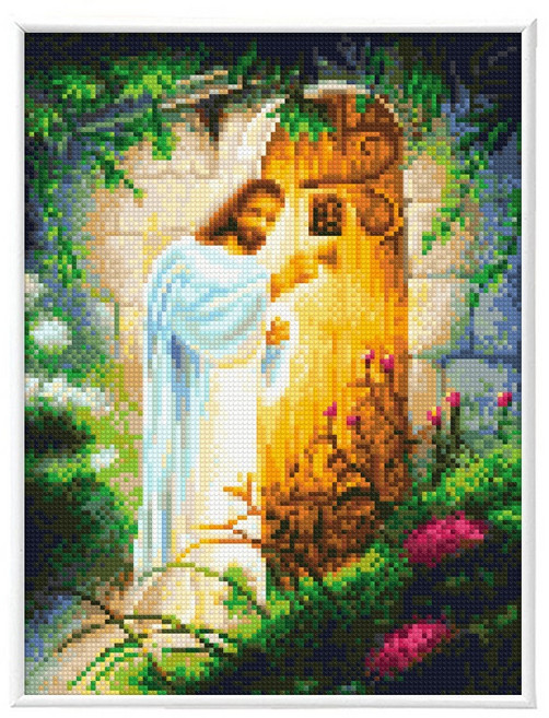 블링블링 보석십자수 슬림액자패키지 AB 비즈 + 원형비즈 세트 30 x 40 cm, 1세트, BL3040-063 찾아오신예수님