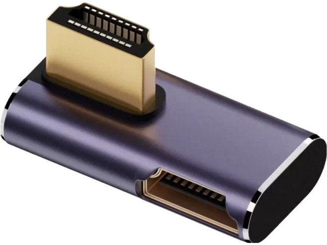 호후 HDMI to HDMI 미러링 TV연결 미니 꺽임 젠더 8K 60Hz A8K09, 1개, 45mm