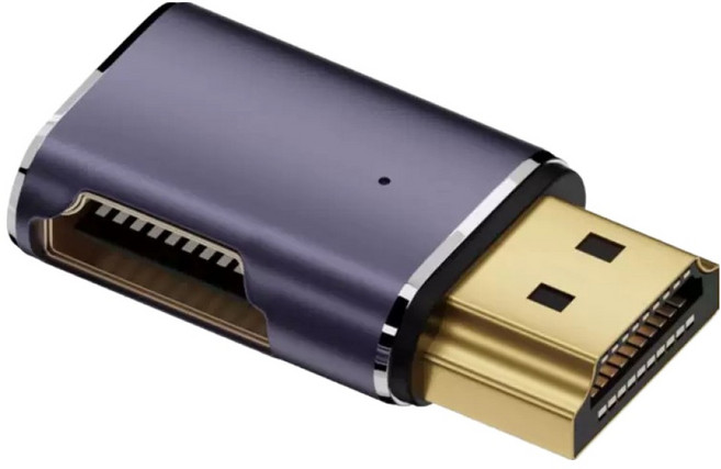 호후 HDMI to HDMI 미러링 TV연결 미니 꺽임 젠더 8K 60Hz A8K03, 1개, 45mm