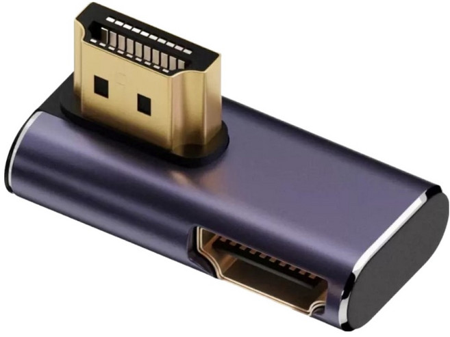 호후 HDMI to HDMI 미러링 TV연결 미니 꺽임 젠더 8K 60Hz A8K08, 1개, 45mm