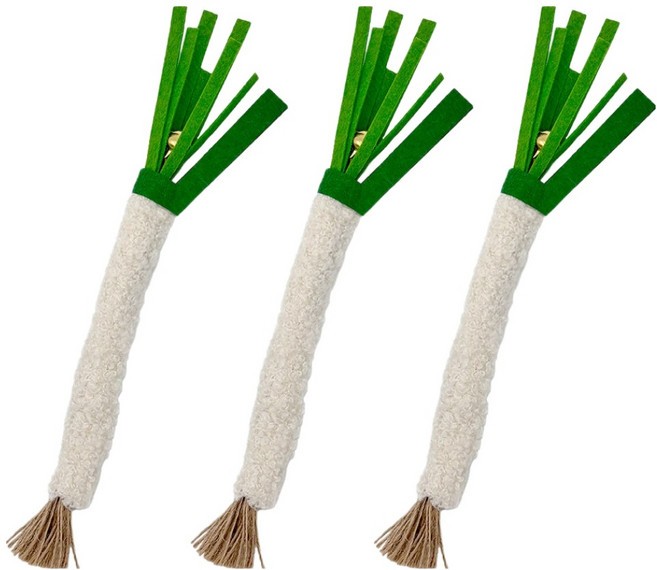 둥둥펫 고양이 이갈이 마따따비 대파 장난감, 혼합색상, 3개