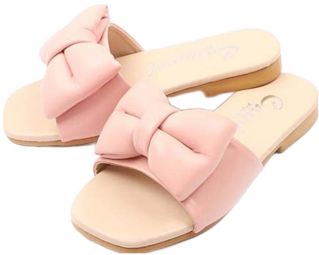 루루슈 여아용 PT 통통 리본 슬리퍼 BY197