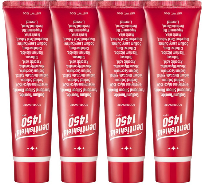 폴메디슨 덴티쉴드 1450 고불소 치약, 120g, 4개