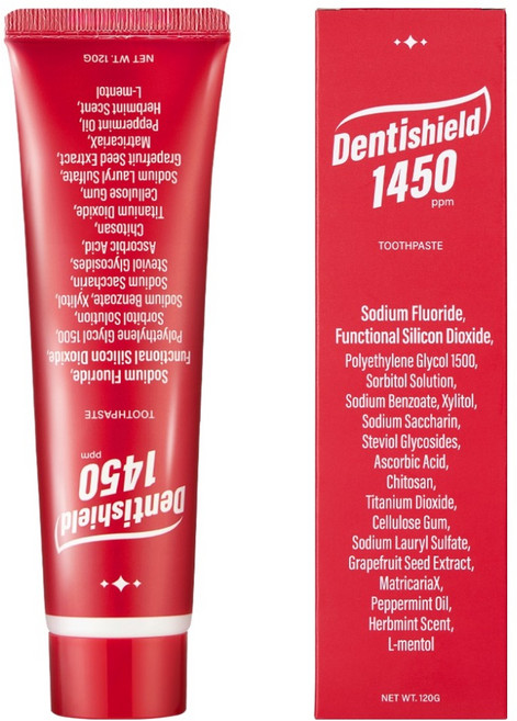 폴메디슨 덴티쉴드 1450 고불소 치약, 120g, 1개