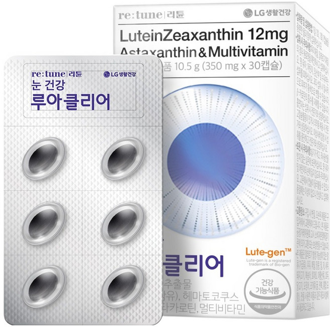 리튠 눈 건강 루아클리어, 1개, 30정