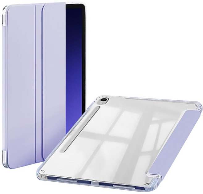 TABLESE S Pen收納透明保護殼 Galaxy Tab S8/S7 薰衣草紫 CW-42 + Tableasy S Pen收納透明保護殼, 1個