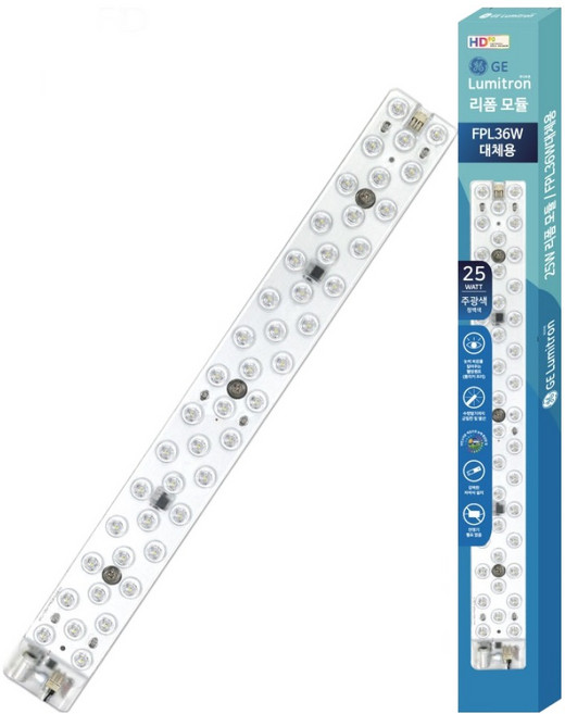 루미트론 플리커프리 리폼 HD LED 형광등 대체용 25W, 주광색, 1개